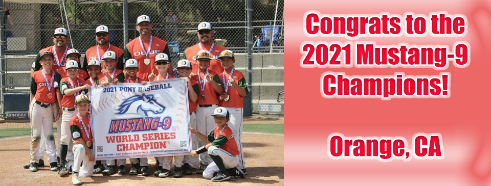 Congrats to the 2021 Mustang-9 Champions! Orange, CA